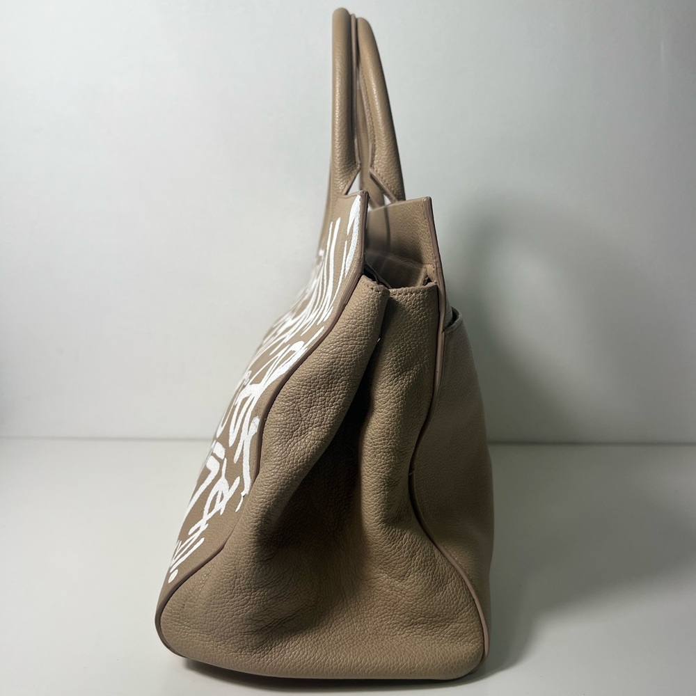 Saint Laurent YSL Rive Gauche 2Way Graffiti Top Handle Crossbody Tote Bag Purse - Picture 7 of 13